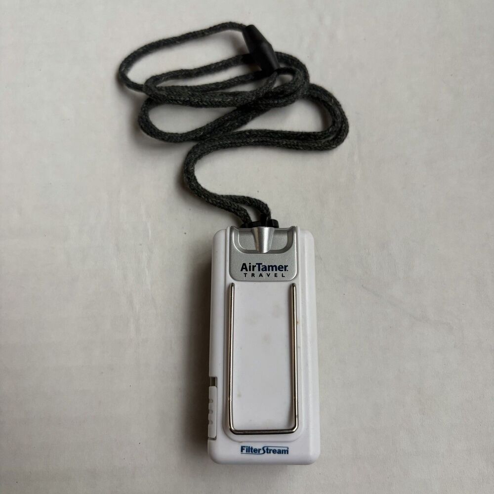 AirTamer A302 Personal Air Purifier Filter Stream Necklace And Clip Working